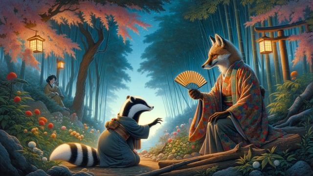 Японские сказки [Барсук и Лисенок]