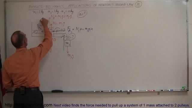 Physics - Mechanics: Applications of Newton's Second Law (15 of 20) sliding block combination смотреть онлайн