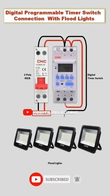 😈Timer switch connection with flood light😱 connection with flood light 🔥#viral #shirts #ytshort #yt смотреть онлайн