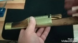 Нож народов севера "Солнце" х12мф , Эвенкийские ножны , нож под левую руку