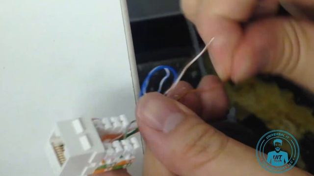 How to punch down a RJ45 Cat5e Wall Jack and test it using a cable tester Universal IT Tech смотреть онлайн