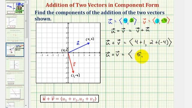 Ex: Find the Sum of Two Vectors From a Graph (2 Dimensions) смотреть онлайн