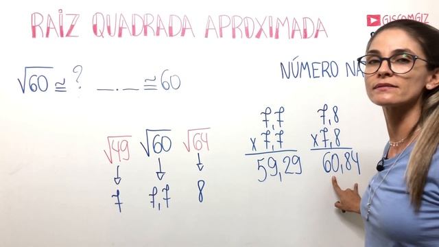 RAIZ QUADRADA NÃO EXATA \Prof. Gis/