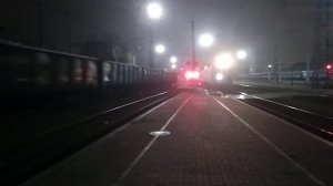 ВЛ82М-037 с грузовым и прицепка ЧС7-214 к двугруппному № 87/85, Днепропетровск
