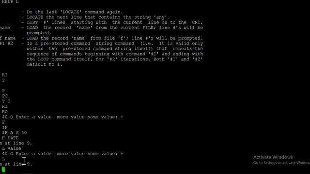 PICK BASIC editor commands | ED editor in UniBasic language смотреть онлайн