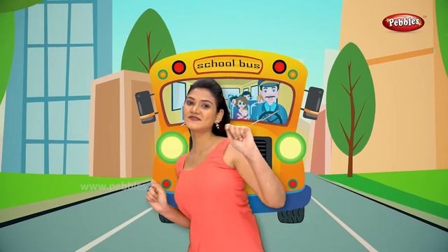 The Wheels on the Bus Action Song For Children | Nursery Rhymes | Pebbles Pre School Learning смотреть онлайн