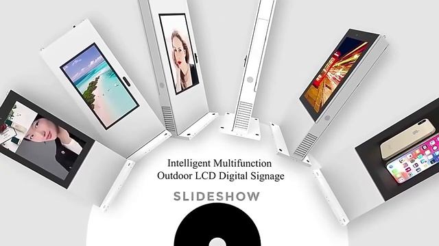 outdoor lcd standing display totem kiosk waterproof ip66 up to 4000nits brightness смотреть онлайн