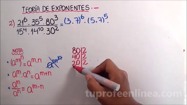 📘TEORÍA DE EXPONENTES 02: Simplificación usando Leyes de Exponentes смотреть онлайн
