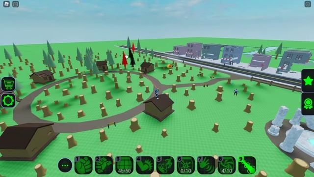 Vaporizing a whole forest with laser vision! (Roblox Bulked Up) смотреть онлайн