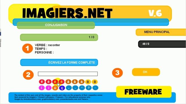 урок французского языка # сопряжение # Raconter