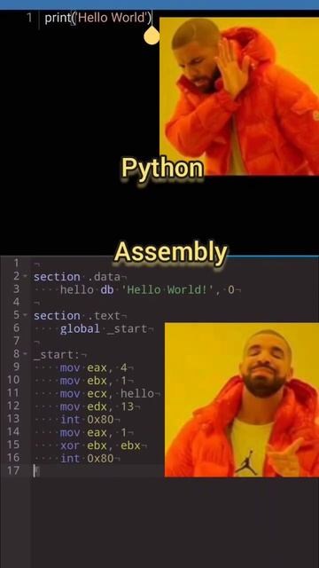Python VS Assembly #рекомендации #python #programming #assembly