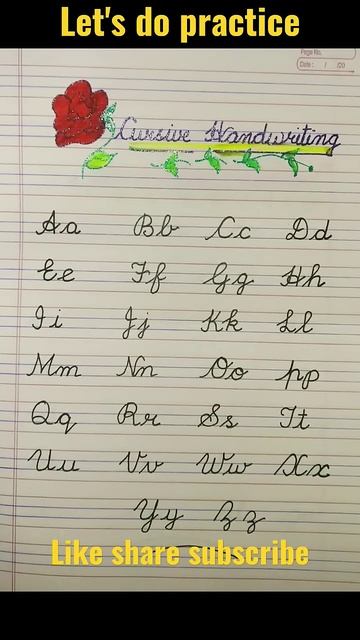 How to write Beautiful English Cursive Writing|Cursive Handwriting practice|Capital and small abc смотреть онлайн