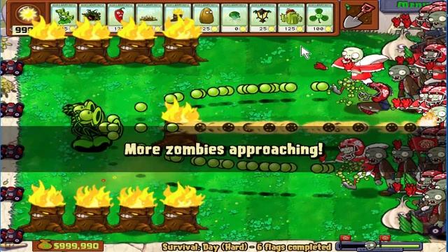 Plants vs Zombies Hack - 1 Threepeater vs 999 Giga Gargantuar Zombies смотреть онлайн