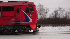 Тепловоз ТЭП70БС-093 с пассажирским поездом 213В/214В Москва-Пенза