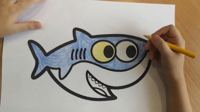 Акуленок (моя семья) раскраска. Акуленок туруру песня!