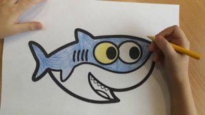 Акуленок (моя семья) раскраска. Акуленок туруру песня!