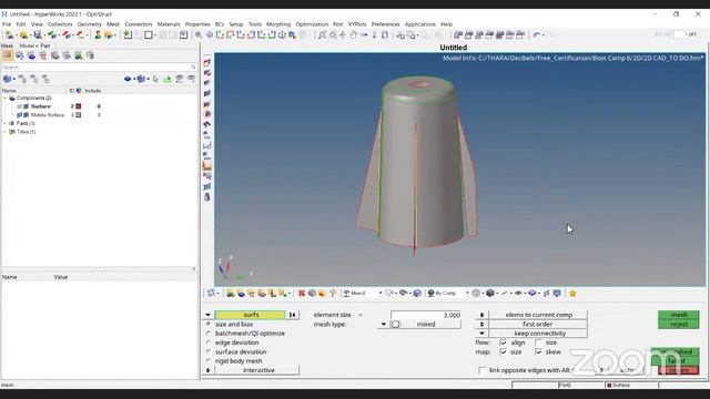Day 1: Certified Bootcamp on 2D and 3D Meshing Using Altair HyperMesh | Decibels Lab смотреть онлайн