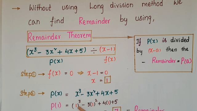 Find the remainder by Remainder Theorem(including Long Division method )- Polynomials- Class 9 смотреть онлайн