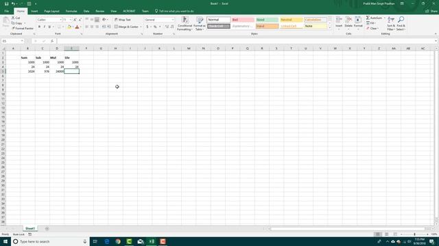 MS Excel Tutorial - Lesson 16 - Basic Formula for Calculations смотреть онлайн