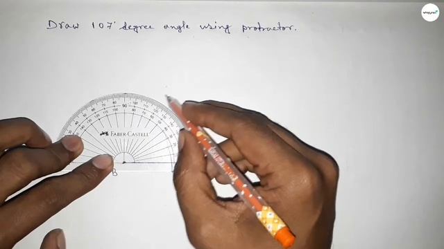 How to draw 107 degree angle using protractor. shsirclasses. смотреть онлайн
