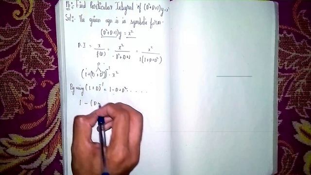 find particular integral of (D^2+D+1)y=x^2|non homogeneous linear differential equation смотреть онлайн