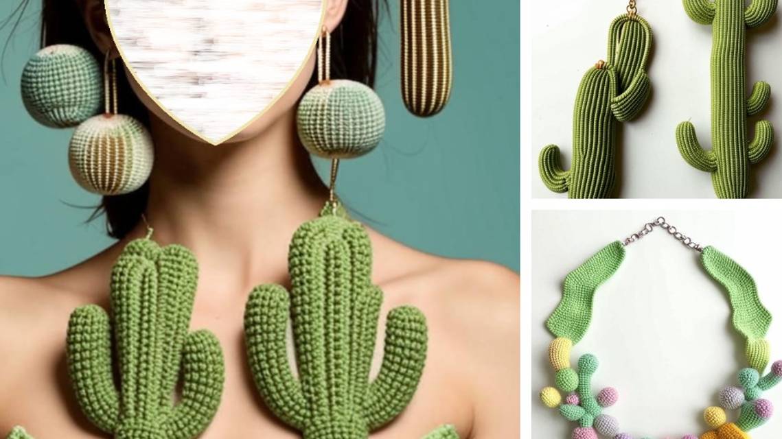 УКРАШЕНИЯ - КАКТУСЫ от нейросети. ПОДБОРКА №2. Вязание. смотреть онлайн