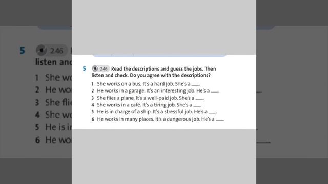 English plus 6, unit 9, p 104, exercise 5, track 2.46 смотреть онлайн