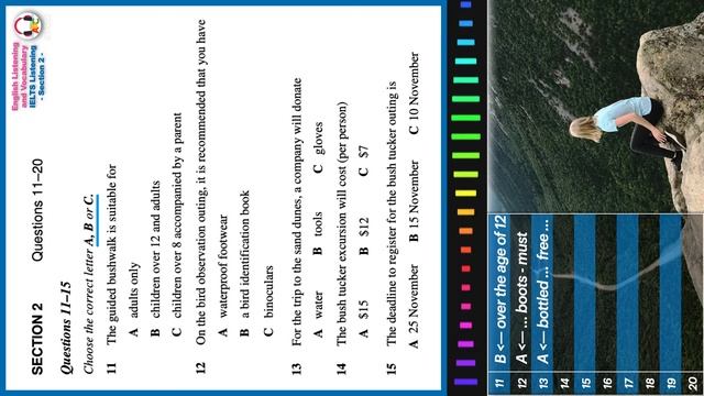 Cambridge IELTS Listening Practice | Section 2 | Nature Club | Phone-version смотреть онлайн