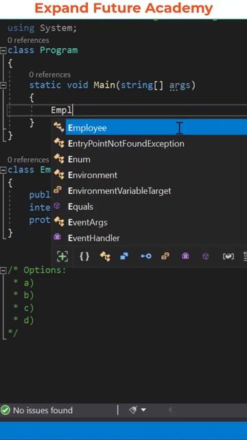 Programming Quiz Questions  -  Expand Future Academy #Shorts #CSharp #Dotnet
