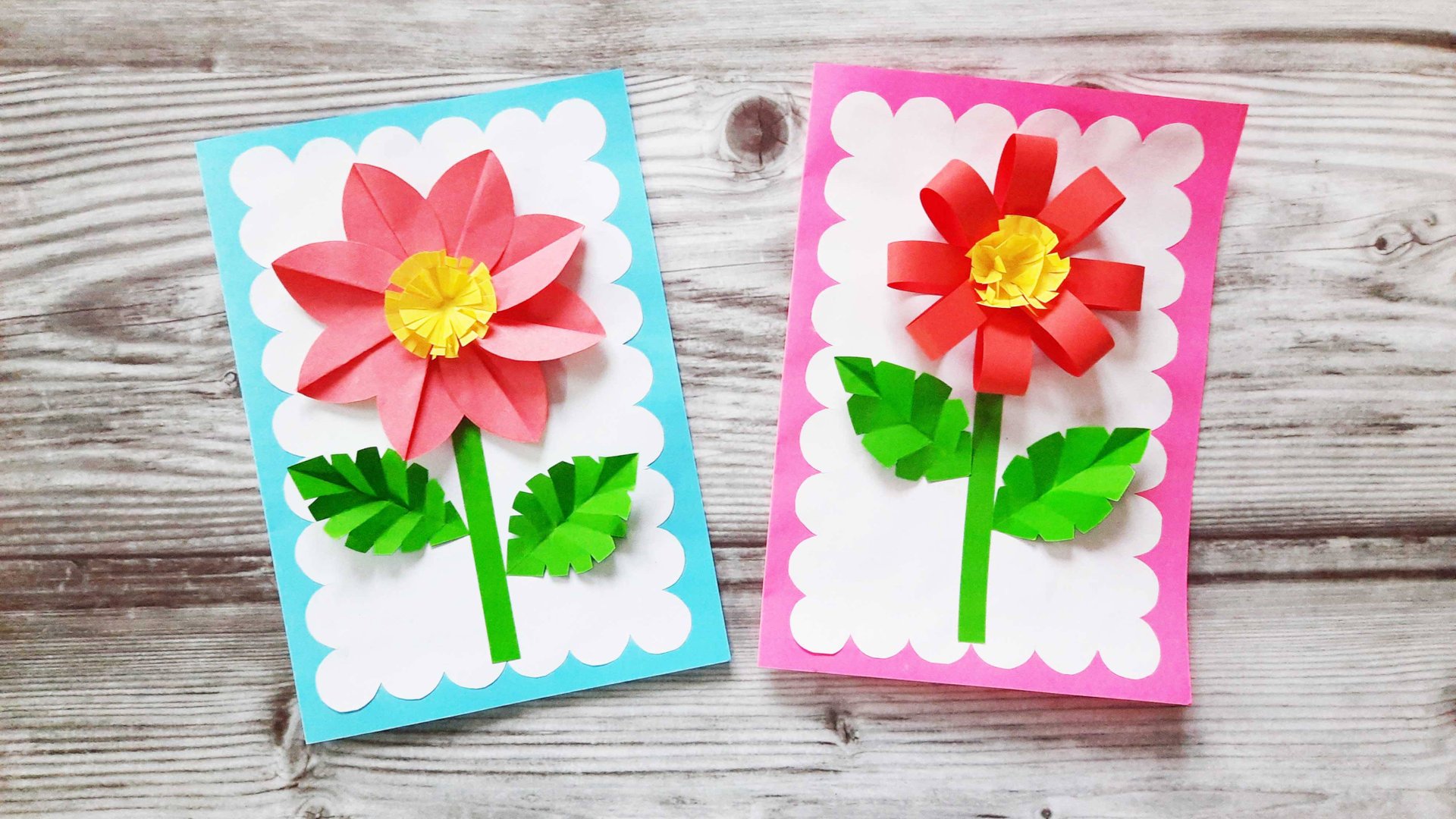 Две простые объемные открытки на 8 марта своими руками смотреть онлайн