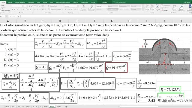 Ecuación de la energía, sifón, libro Victor L. Streeter смотреть онлайн