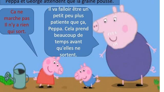 Французский язык с Peppa Pig. Audiolibro-comique #2. La Jardinage