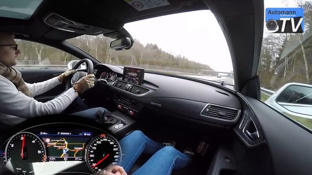 2015 Audi A7 FL BiTurbo TDI 320hp 0 255 km h acceleration 1080p смотреть онлайн