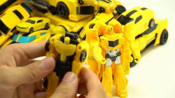 Yellow Superheroes Color Transformers Bumblebee, Carbot, Tobot, 40 Vehicle Trucks Car Robot Toys