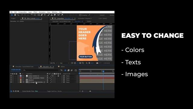 Education - Social Media Posts - Elements | After Effect Template смотреть онлайн
