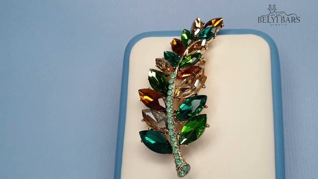 Брошь Роскошь с кристаллами смотреть онлайн