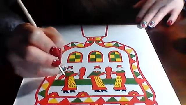 Урок 25 Практика - Композиция в Пермогорской росписи ( Часть 3) смотреть онлайн