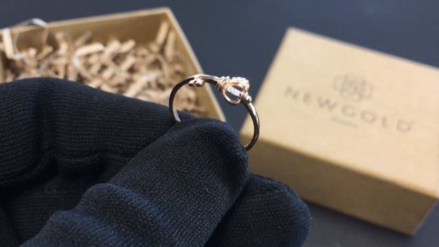 !Кольцо 3131 из красного золота 585 пробы с фианитами смотреть онлайн