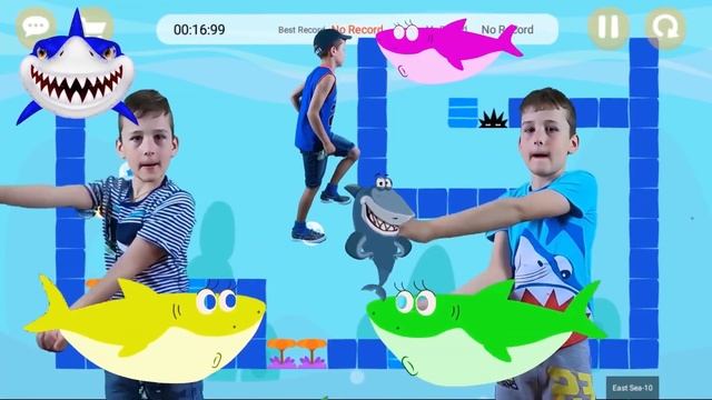 Веселая детская песенка акуленок с Вадимом, бэби шарк акулёнок - на русском - мини диско - подпевай