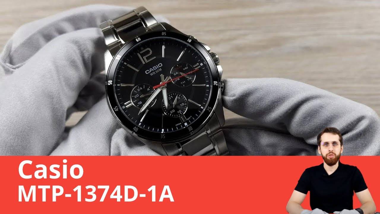 Обзор и настройка часов Casio MTP-1374D-1A смотреть онлайн