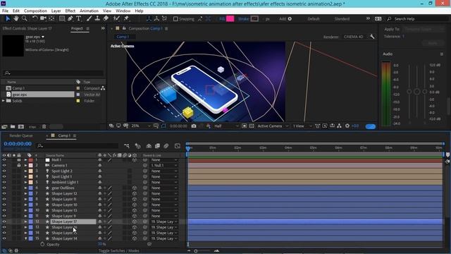 ISOMETRIC aftereffects Tutorial: Isometric design & animation in after effects with out any plugins смотреть онлайн