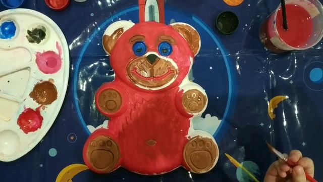 мишка Валерка из гипса для рисования смотреть онлайн