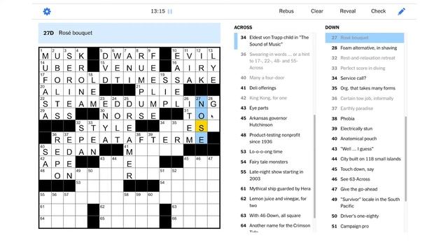 Solve With Me: The New York Times Crossword - Tuesday, August 2, 2022 смотреть онлайн