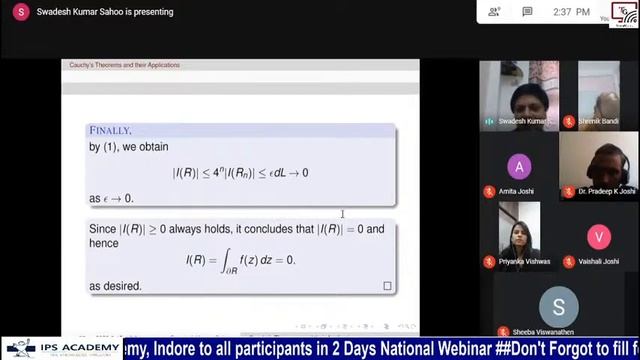 2 Day’s National Webinar-Analysis of Mathematical Sciences and it’s Applications-IPS Academy Indore смотреть онлайн