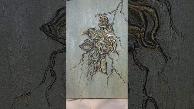 Как создать барельеф из простой штукатурки. Лепим листья из гипсовой смеси, и получаем картину . смотреть онлайн