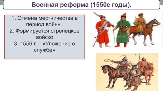 РАЗВИТИЕ ВООРУЖЕННЫХ СИЛ. СТРЕЛЬЦЫ И КАЗАКИ. ИВАН IV/ ИСТОРИЯ РОССИИ В 7М КЛАССЕ 16й V7KL ИСТОР РОС смотреть онлайн