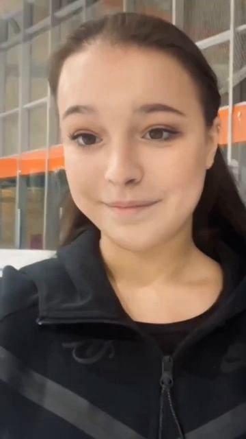 Анюта благодарит за поддержку на английском языке💗☺ #аннащербакова #лучшая #олимпийскаячемпионка