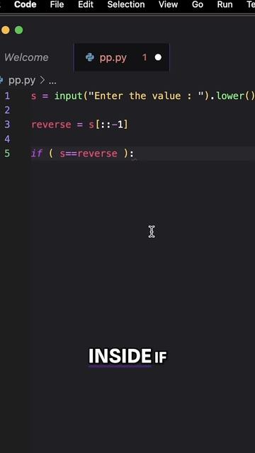 Palindrome Strings in python | #python смотреть онлайн