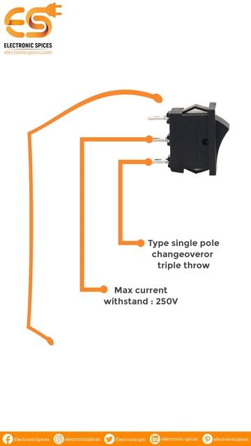 KCD1 6A 250V black color 3 pin SPCO small plastic rocker switch смотреть онлайн