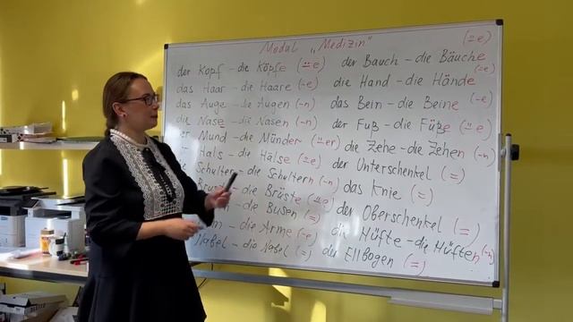 Körper des Menschen auf Deutsch mit russischer Übersetzung. Тело человека по-немецки и по-русски. смотреть онлайн